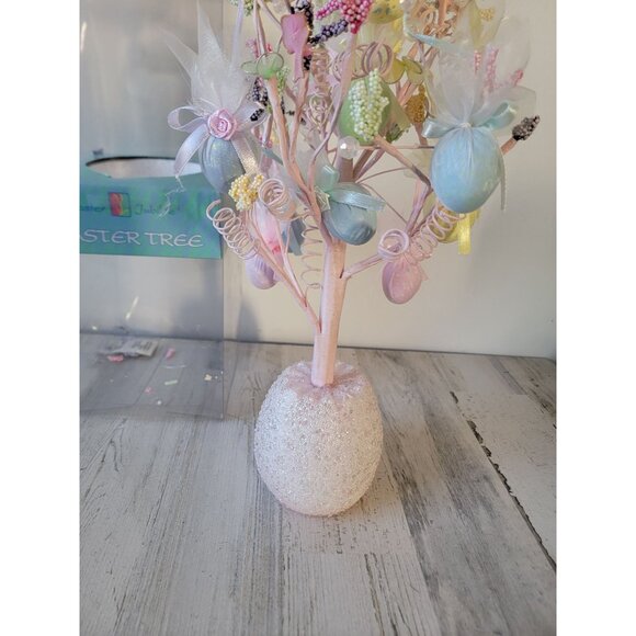 Vintage jubilee Easter tree table top spring decor unique beaded - Picture 2 of 9